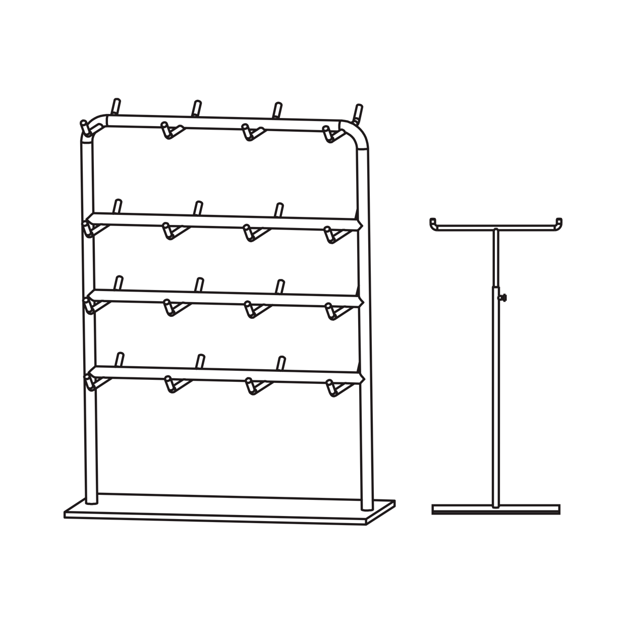 DNY custom metal display stands - professional metal OEM/ODM display props for retail and exhibitions