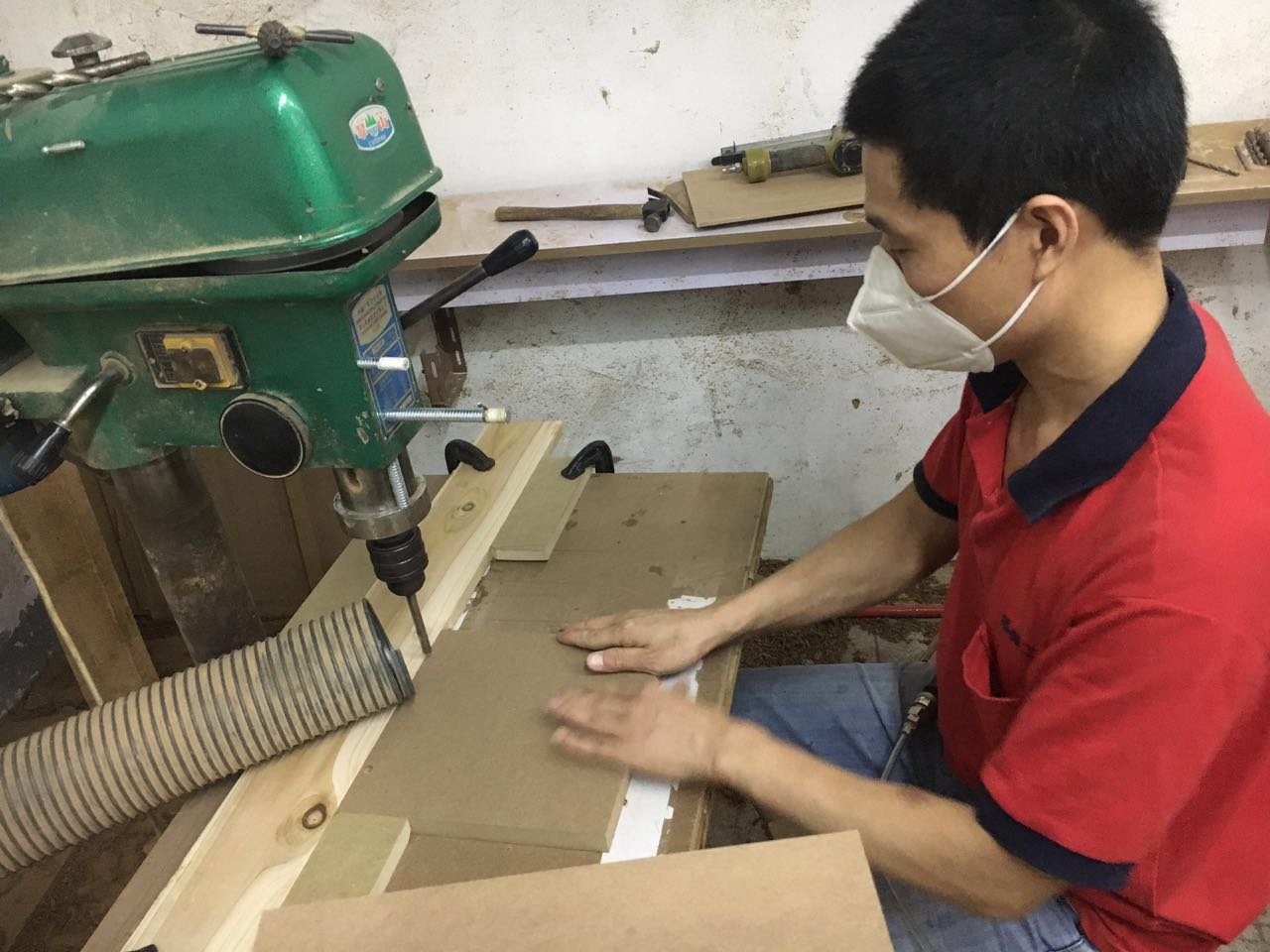 DNY factory wooden drilling workshop