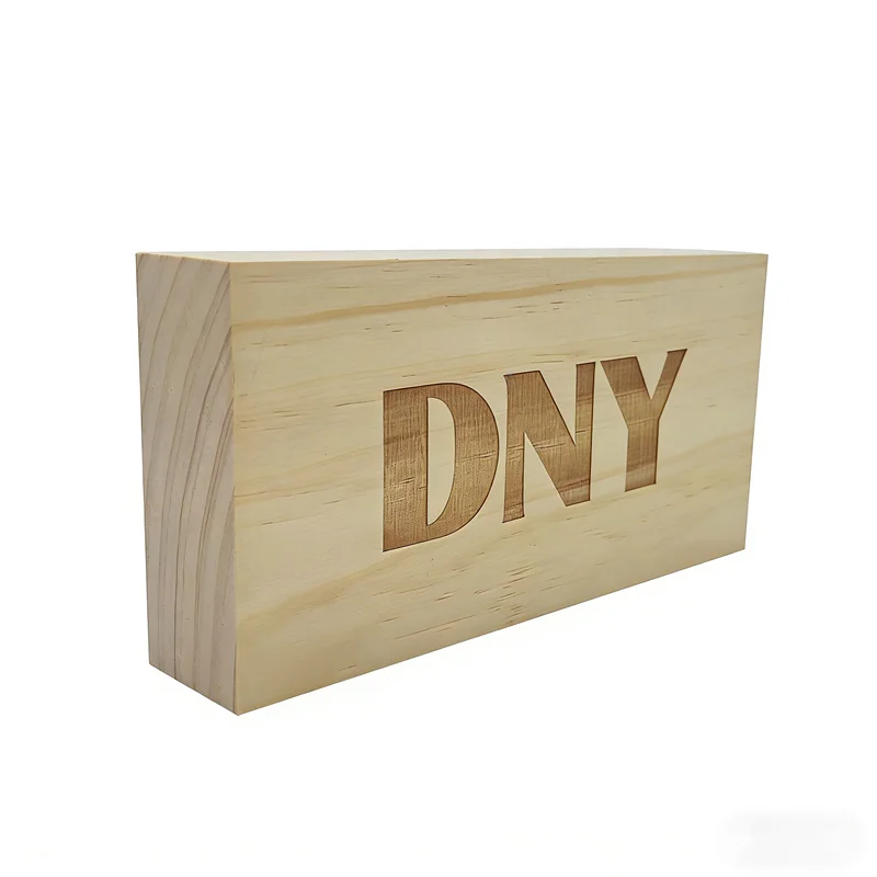 Custom Engraved Solid Wood Logo Sign