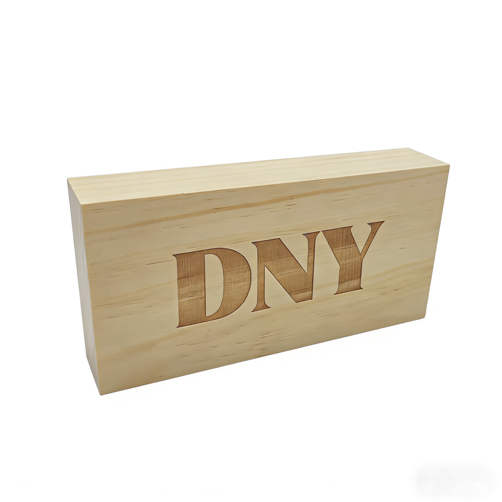 Custom Engraved Solid Wood Logo Sign