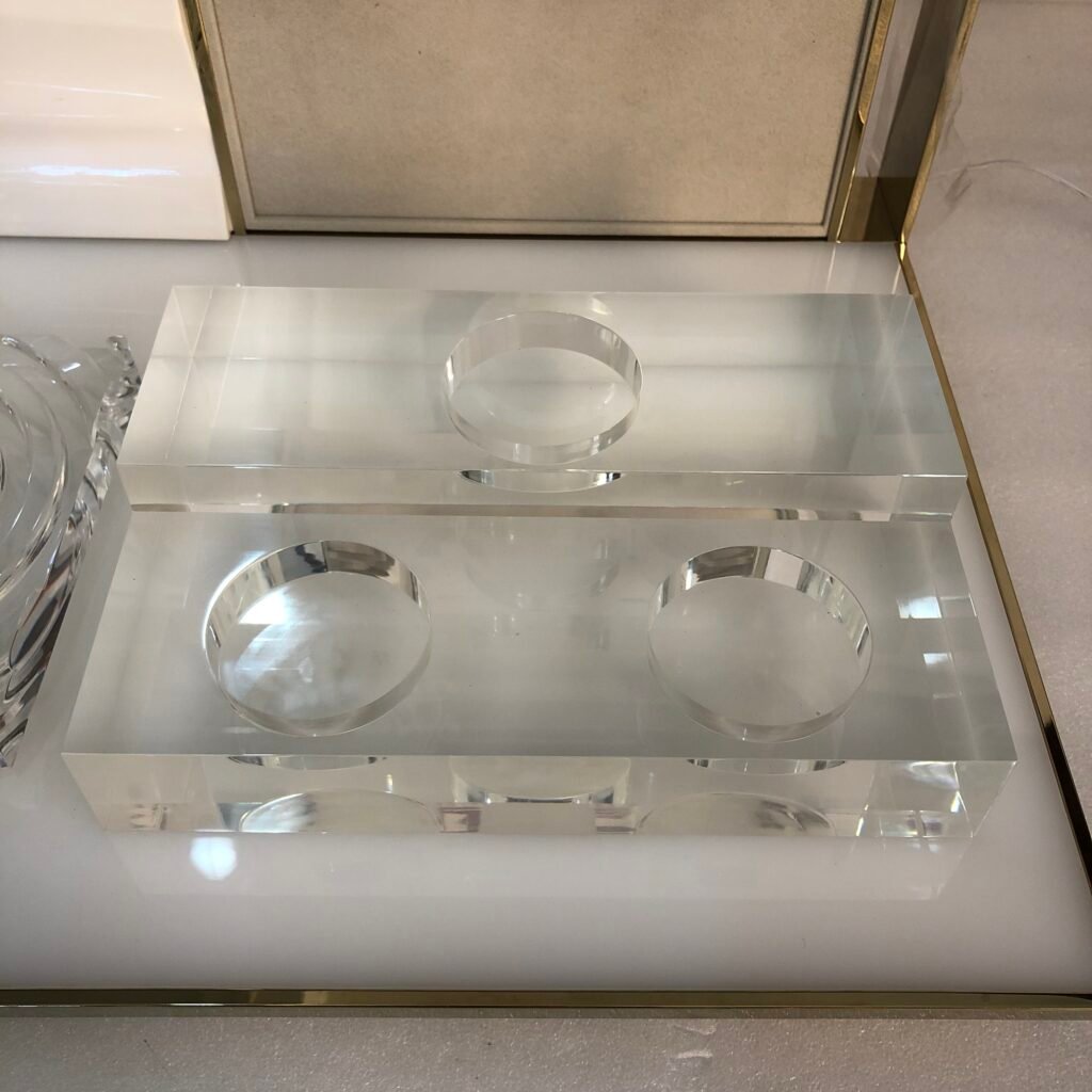 Custom LED Backlit Cosmetic Stand with Metal Frame & Cutout Logo