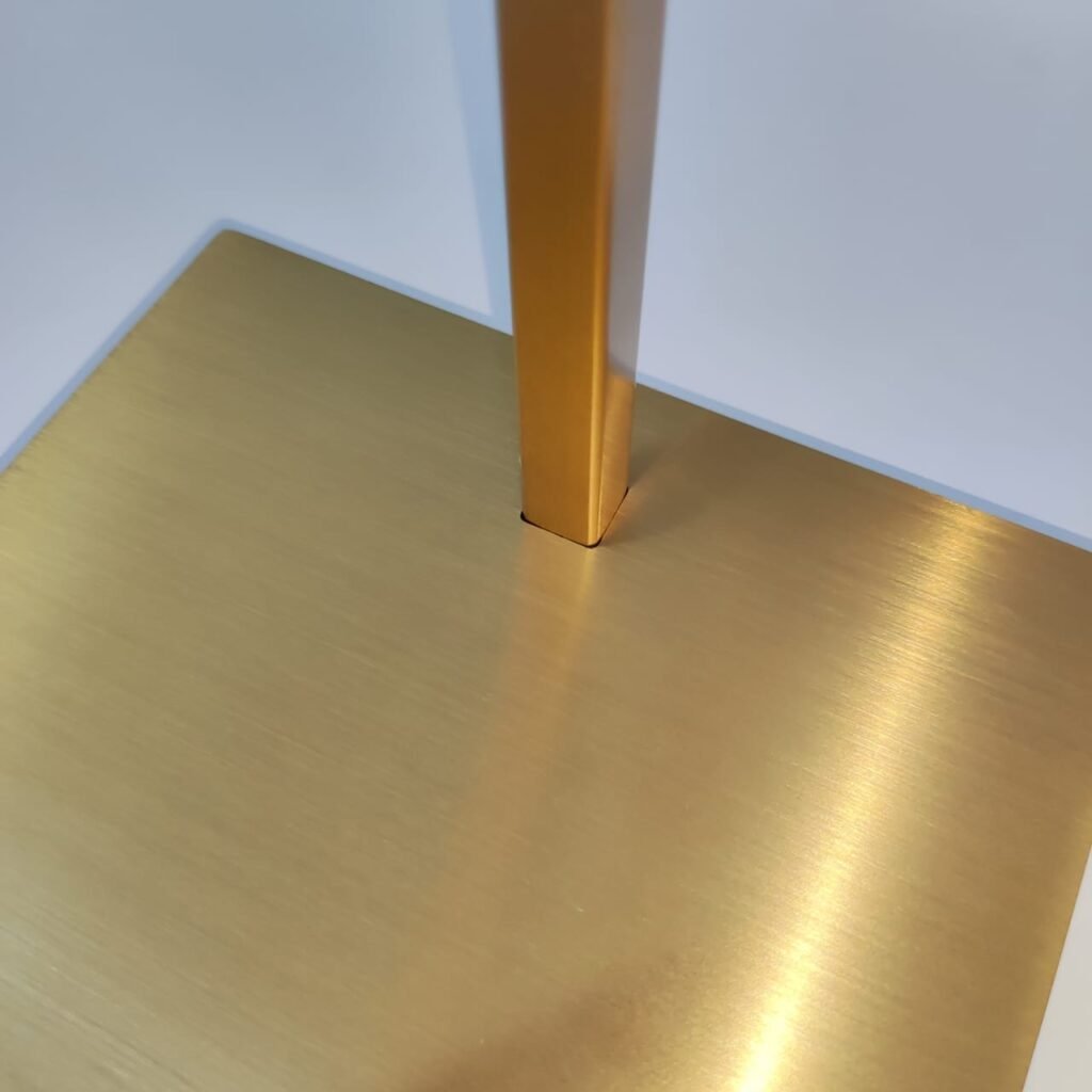Adjustable Brushed Champagne Gold Stainless Steel Bag Display Stand