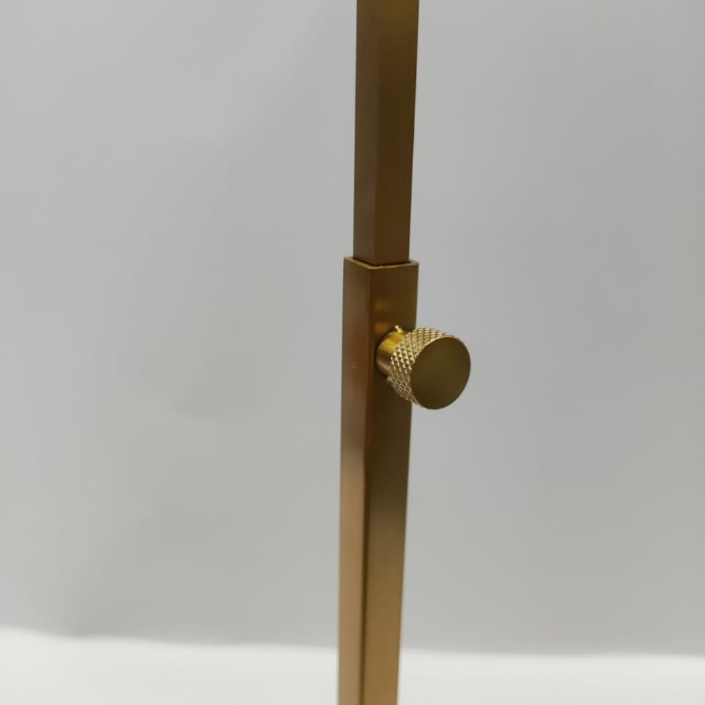 Adjustable Brushed Champagne Gold Stainless Steel Bag Display Stand