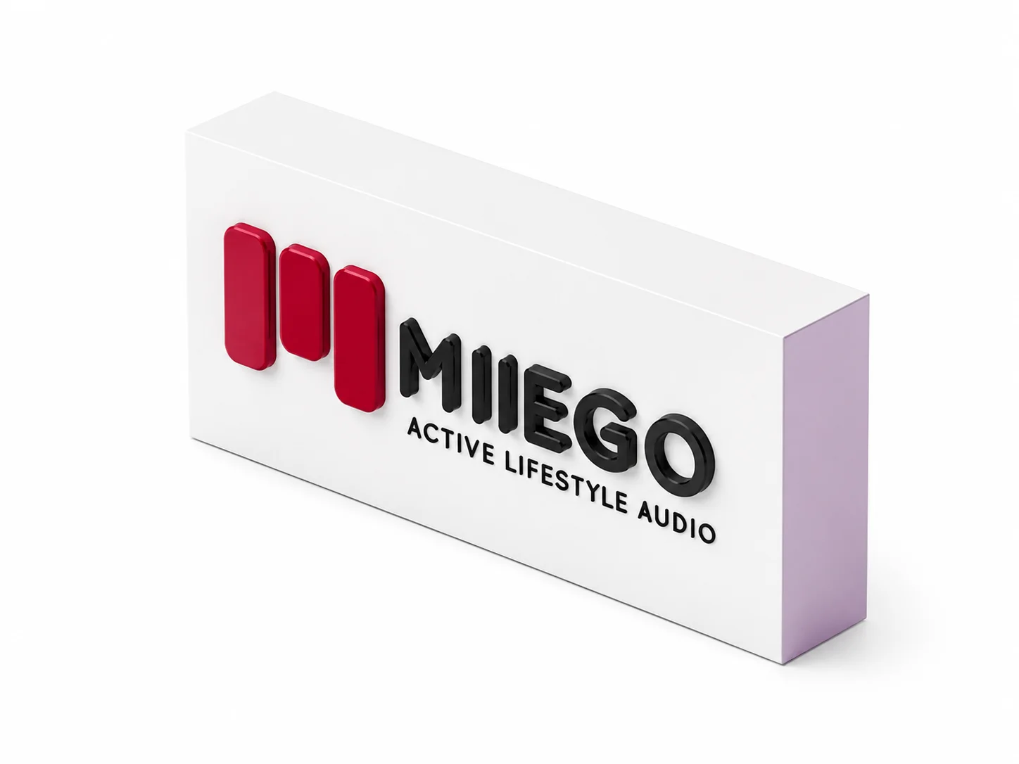 3D design preview of a custom acrylic logo block