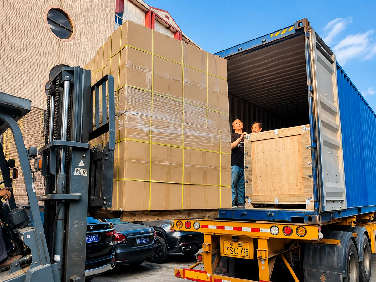 DNY export packing and loading for custom display projects