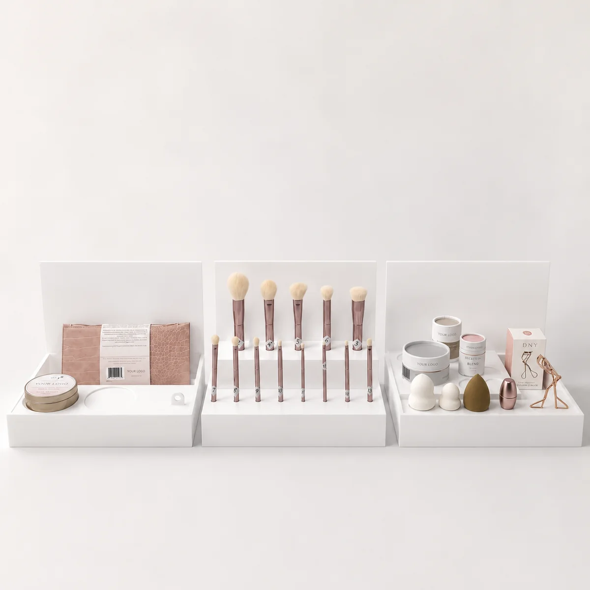 Custom cosmetics display stands and beauty product display props by DNY DISPLAY