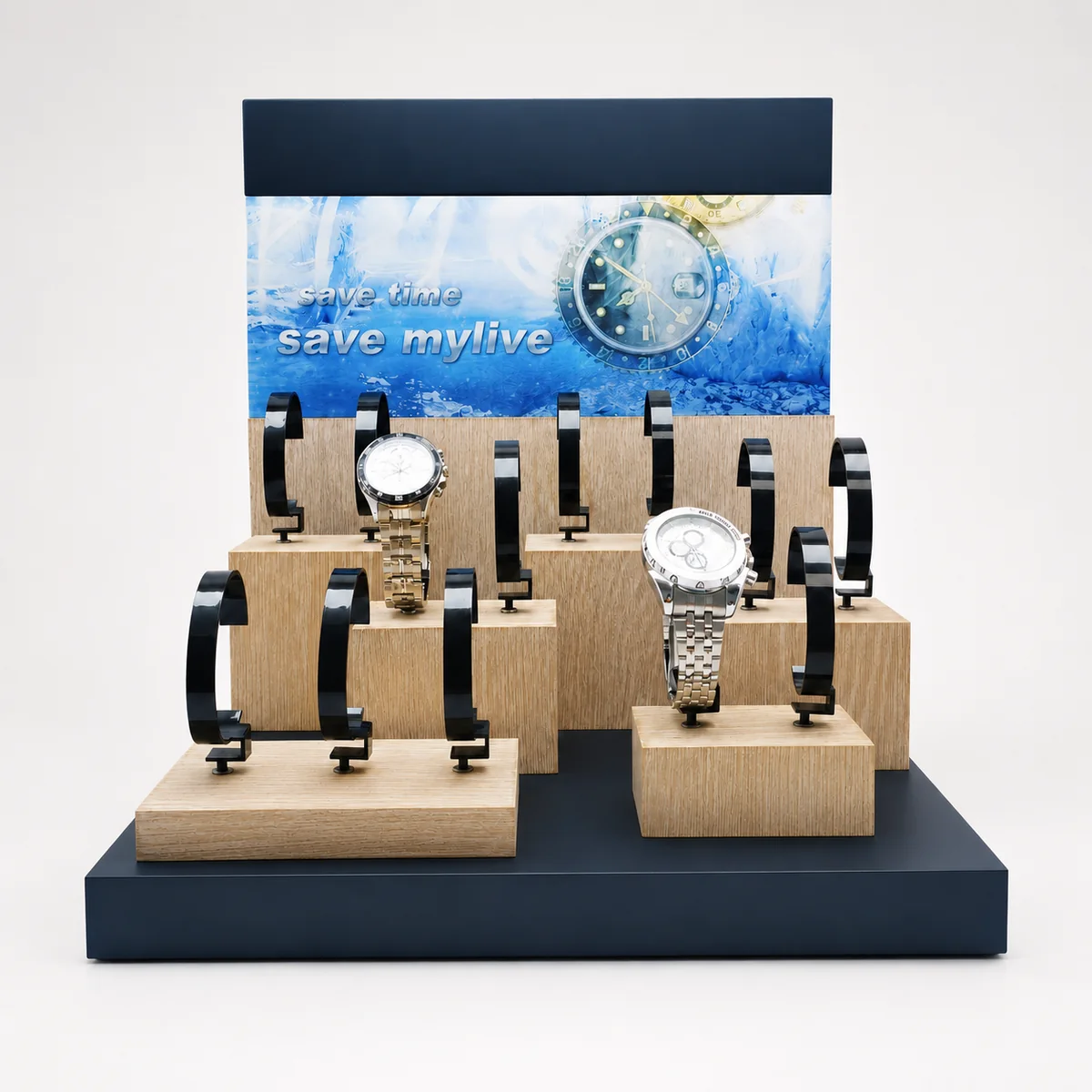 Custom watch display stands and retail watch display props by DNY DISPLAY