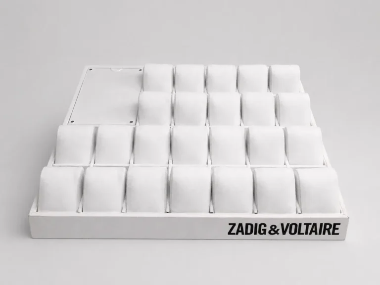Custom watch display tray with logo and magnetic acrylic panel