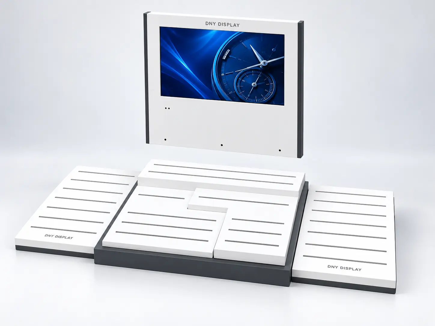 Removable LCD back panel for a modular custom watch display