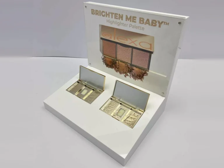 Custom Acrylic Cosmetic Display Stand with Magnetic Graphic Panel