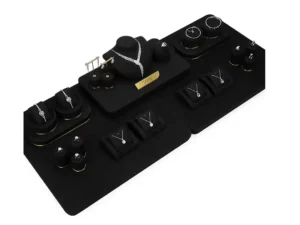 Custom Black Microfiber Modular Jewelry Display Set