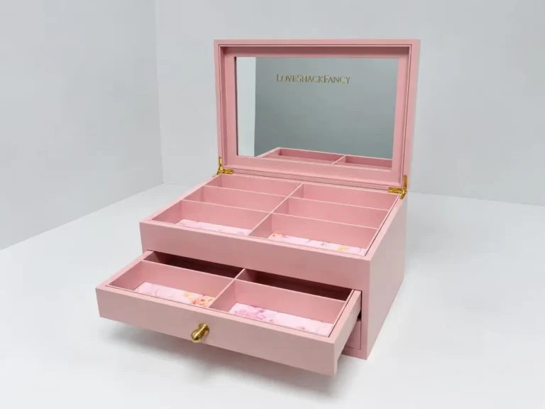 Custom Eyewear Display Storage Box with Mirror and Drawers